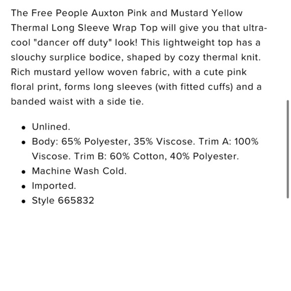 Free People Pink and Yellow Top - Picture 9 of 9
